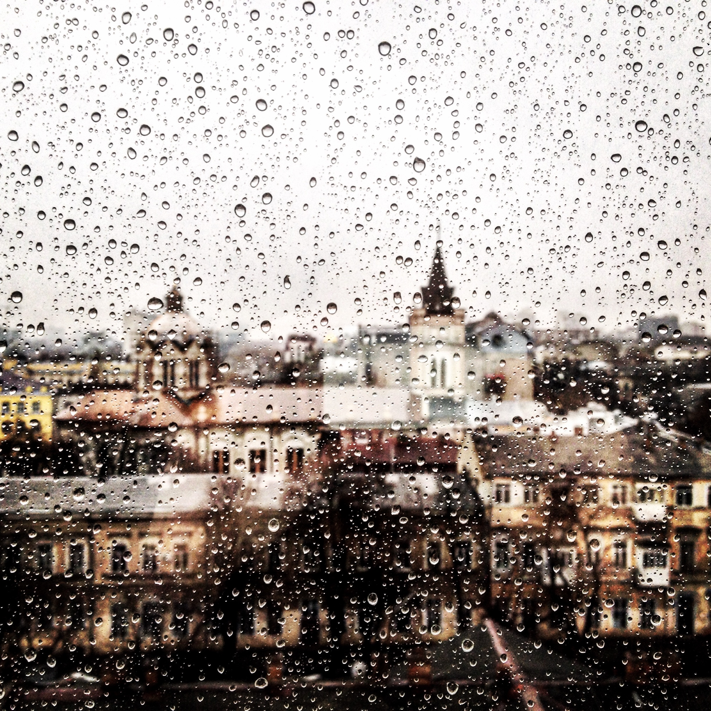 Rain covered windows in Center Odessa Landscape